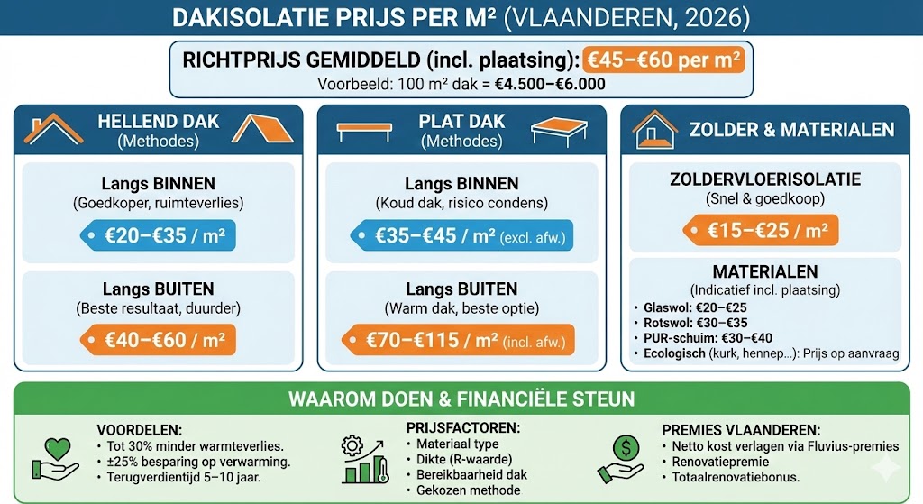 prijs hellend dak per m2