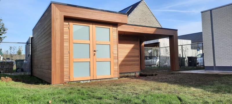 houten dakbedekking tuinhuis